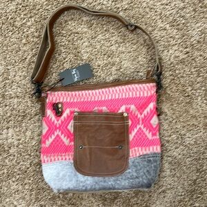 NWT Myra pinky dinky shoulder bag with fur trim